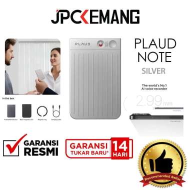 JPC KEMANG Plaud Note AI Voice Recorder Speech to Text with ChatGPT Support GARANSI RESMI Silver