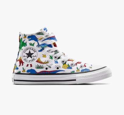 Converse Youth Chuck Taylor All Star 1V White/Totally Blue/Enamel Red (CONA15063C) 13 White/Totally