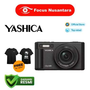 FOCUS NUSANTARA - YASHICA City 100 Digital Camera Kamera Pocket GARANSI RESMI Black