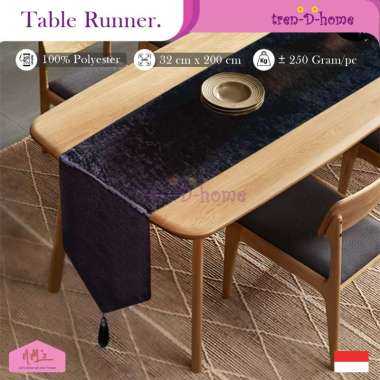 Tren-D-home taplak meja makan kulkas buffet table runner panjang 32 cm x 200 cm aesthetic motif mode