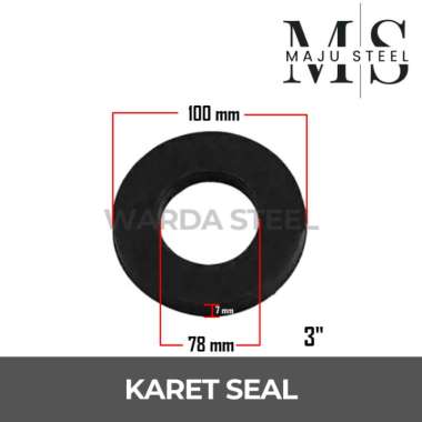 Karet Seal Ring - O Ring Rubber Kran Keran Bulat Hitam 3 inch