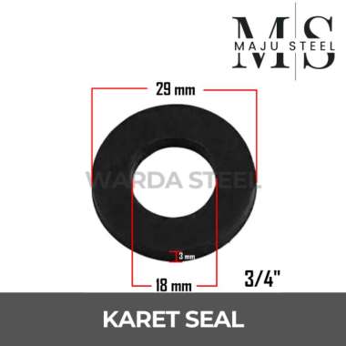 Karet Seal Ring - O Ring Rubber Kran Keran Bulat Hitam 3/4 Inch