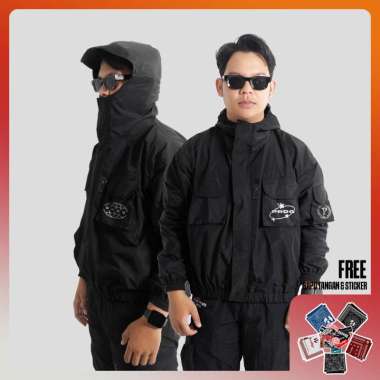 Prodigo - Jaket Gorpcore Pria Bunaken All Varian I Jaket Cagoule I Gorpcore Jacket I Jaket Hitam Uni