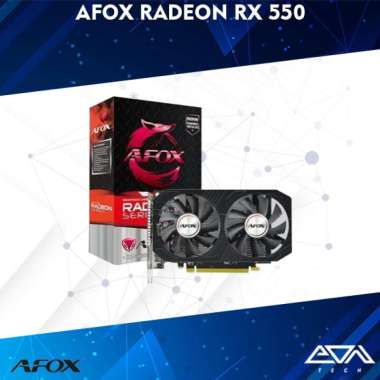 VGA CARD AFOX Radeon RX 550 4GB DDR5 128bit - Dual Fan Garansi 2tahun