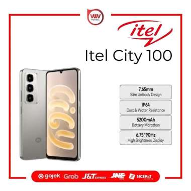 Hp Itel City 100 Ram 8GB Internal 128GB Garansi Resmi Fairy Pure Titanium