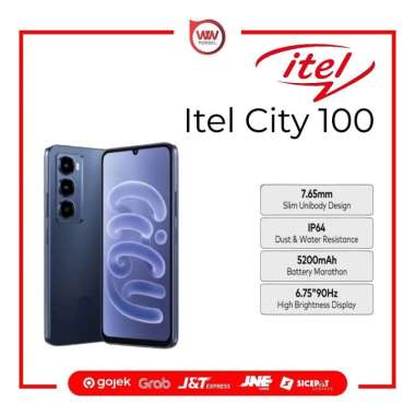 Hp Itel City 100 Ram 8GB Internal 128GB Garansi Resmi Navy Blue