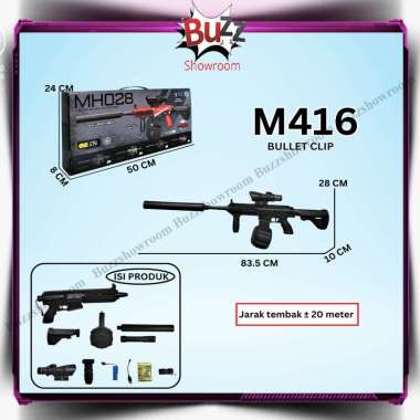 Mainan Anak Tembakan Anak WGG MH028 Water Blaster Electric Watergel M416 Graffiti M416 Bullet Clip