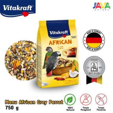 Vitakraft Menu African Grey Parrot 750gr Makanan Premium parrot Afgrey Nuri 750 gram