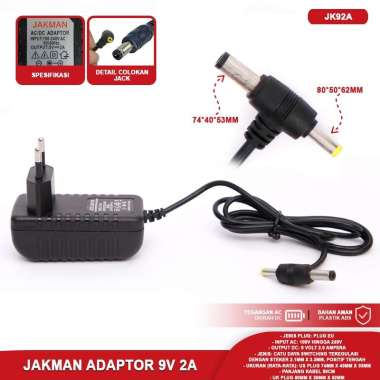 AC POWER ADAPTOR AC DC 5V 500MA Power Supply Adapter AC to DC 3.5mm JK92A