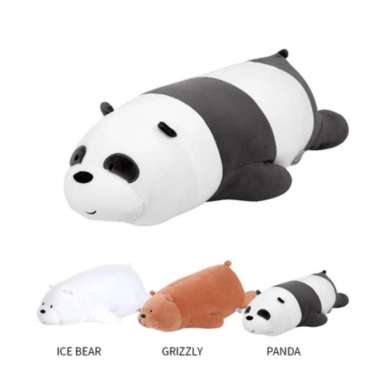 MINISO Boneka Tidur We Bare Bears Boneka Lucu Anak Mainan Tidur 54cm Bear Boneka Mewah Mainan Bayi B