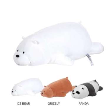 MINISO Boneka Tidur We Bare Bears Boneka Lucu Anak Mainan Tidur 54cm Bear Boneka Mewah Mainan Bayi B