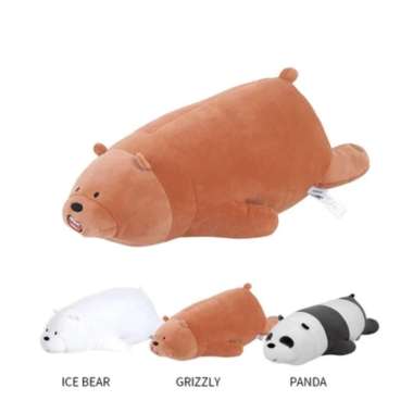 MINISO Boneka Tidur We Bare Bears Boneka Lucu Anak Mainan Tidur 54cm Bear Boneka Mewah Mainan Bayi B