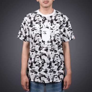 BAPE ABC CAMO COLLEGE GREY TEE M