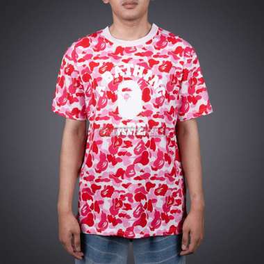 BAPE ABC CAMO COLLEGE PINK TEE M