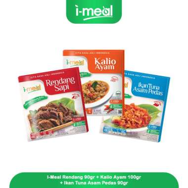 I-Meal Rendang dan Kalio Ayam dan Ikan Tuna Asam Pedas i-meal Siap Makan
