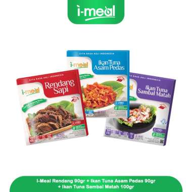 I-Meal Rendang dan Ikan Tuna Asam Pedas dan Ikan Tuna Sambal Matah i-meal Siap Makan