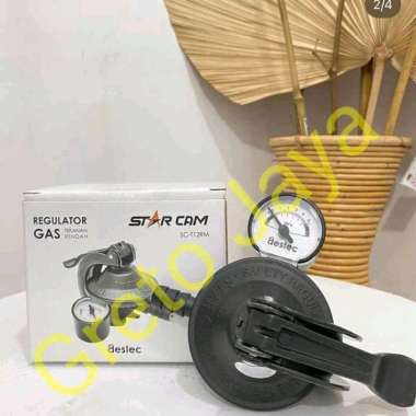 Regulator StarCam + Meteran Gas Elpiji Kompor LPG Star Cam SNI PUTAR + METERAN