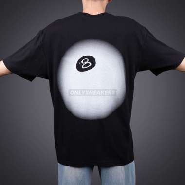 STUSSY 8 BALL FADE BLACK TEE XL