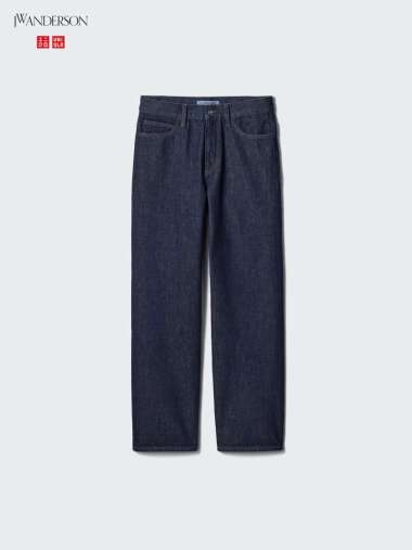 UNIQLO JWA JW ANDERSON Celana Panjang Jeans Lurus Wanita navy 24