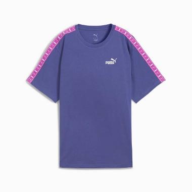 Puma Women Sportswear Essential Tape Relaxed Tee Kaos Wanita [68500946] XL Blue Crystal