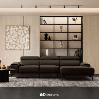 Dekoruma LENNOX Sofa L Kiri / Sofa Ruang Tamu Minimalis - Cokelat