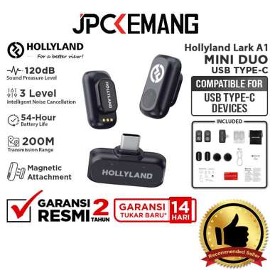 JPC KEMANG Hollyland Lark A1 Combo / Mini Duo / Type-C / Lightning Mic Dual Wireless Microphone HP S