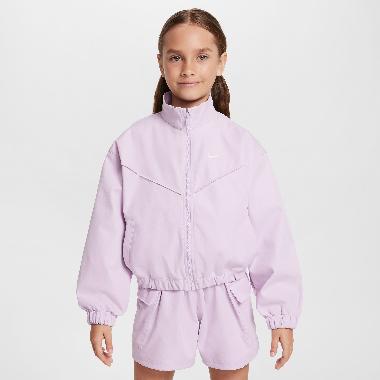 Nike Sportswear Girls' Oversized Lightweight Jacket (FZ5557-537) M