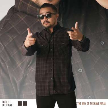 DGM Kemeja Pria Corduroy Panjang Kemeja Lengan Panjang 056 2612 CORDUROY KOTAK XL