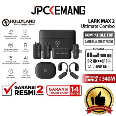 JPC KEMANG Hollyland Lark Max 2 Ultimate Combo / Combo 2 & 4 Person / Solo / OWS Earphone Wireless M