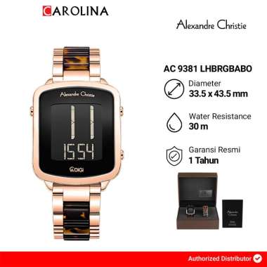 Jam Tangan Wanita Alexandre Christie DIGI AC 9381 LHBRGBABO Digital Dial Dual Tone Stainless Steel S