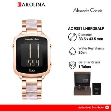 Jam Tangan Wanita Alexandre Christie DIGI AC 9381 LHBRGBALP Digital Dial Dual Tone Stainless Steel S