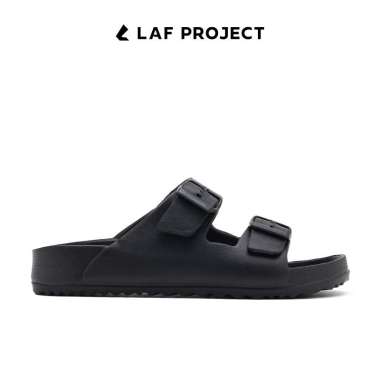 Sandal Selop Pria Wanita Empuk Ringan Slide Anti Slip on Casual Luso LAF Project Cokelat 41 Hitam