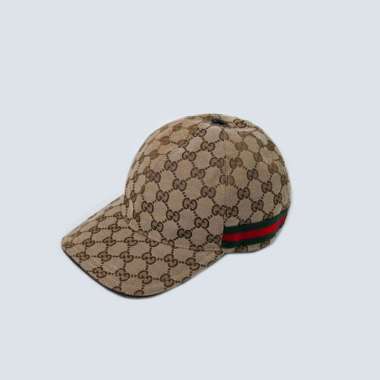 Topi GUCCI GG SUPREME BEIGE CAP 100% ORIGINAL M
