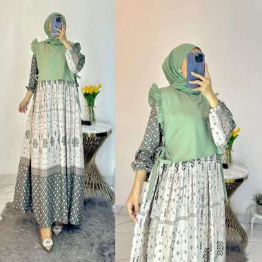 Dress Alana Rompi Bahan Rayon Diamond By Warnawarnibrand ALANA SAGE