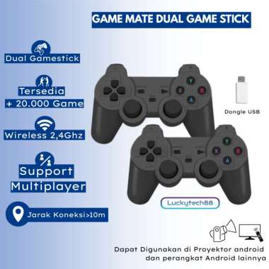Game Mate Gamepad Bluetooth Wireless 2,4G Game Stick Console Dual Controller Dengan 20000 Game Bawaa