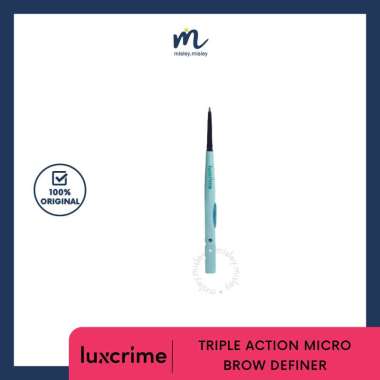 LUXCRIME Triple Action Micro Brow Pencil Definer Original - Luxcrime Pensil Alis TRIPLE - BROWN