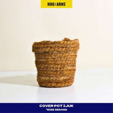HUGeARNS - Cover Pot Ijuk Mini Anyaman Ramah Lingkungan Pot Anyaman / Cover Pot Anyaman Pot / Cover