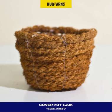 HUGeARNS - Cover Pot Ijuk Mini Anyaman Ramah Lingkungan Pot Anyaman / Cover Pot Anyaman Pot / Cover 