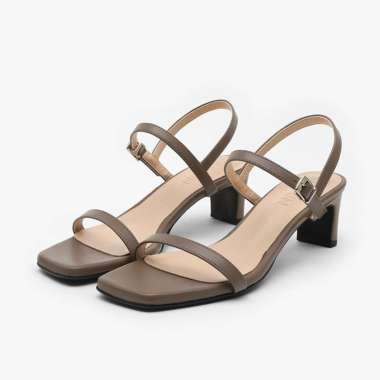 SAPPUN Jemillie Strap High Heels Sandals (5cm) - Sandal Heels Wanita 38 COCOA