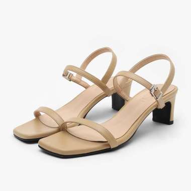 SAPPUN Jemillie Strap High Heels Sandals (5cm) - Sandal Heels Wanita 38 BEIGE