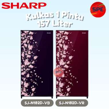 KULKAS 1 PINTU SHARP KAPASITAS 157 LITER SJ-N182D-VB / SJ-N182D-VR GARANSI RESMI (MEDAN)
