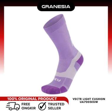 (Granesia) Kaos Kaki Unisex 2X Vectr Cushion Crew Sock|Kaos Kaki Olahraga Pria Wanita Size S Orange