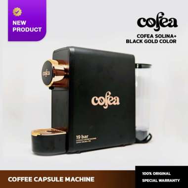 Mesin Kopi Kapsul COFEA SOLINA+ BLACK GOLD Capsule Coffee Machine Free 1 Box Cofea Coffee Capsule
