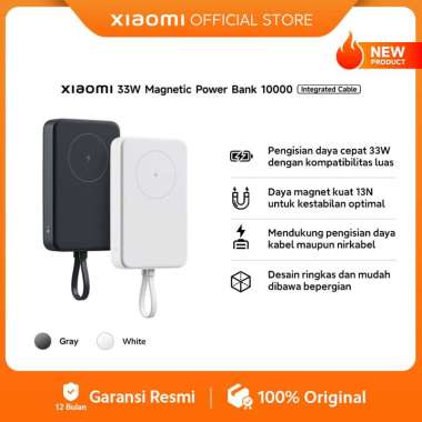 Xiaomi 33W Magnetic Power Bank 10000mAh (Integrated Cable) White