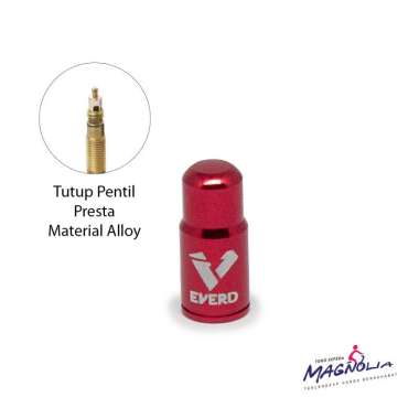 Tutup Pentil Ban Presta Sepeda Motor Alloy Keren Merah