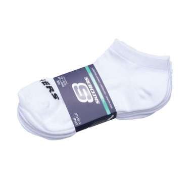 Skechers Unisex Socks Kids 3-Pairs Low Cut Kaos Kaki Pria/Wanita [SKESK60953WB] - White