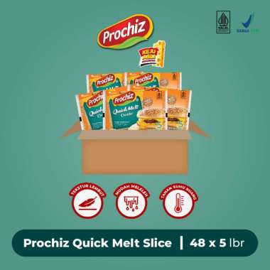 Keju PROCHIZ Quick Melt Slice 5's 1 Karton