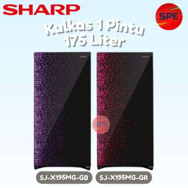KULKAS 1 PINTU SHARP KAPASITAS 175 LITER SJ-X195MG-GB / SJ-X195MG-GR GARANSI RESMI (MEDAN)