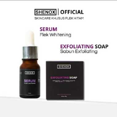 Shenox Skincare Flek Hitam Sabun Exfoliating dan Serum Flek Whitening