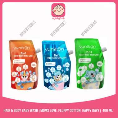 Yunikon 2in1 Hair & Body Wash Sabun dan Shampo Bayi - 400 ml BIRU 400ml